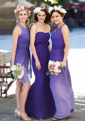 Purple Bridesmaids Dresses 8459 8458